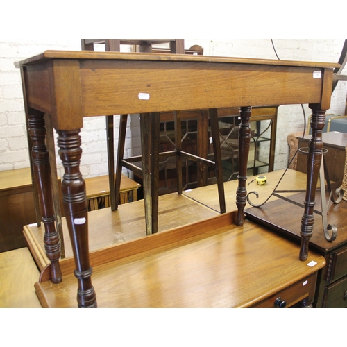 706 - Late 19th century mahogany side table, 72cm high.