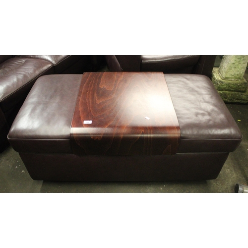 738 - Ekornes Stressless dark burgundy leather lounge suite comprising armchair, two seater sofa, three se... 