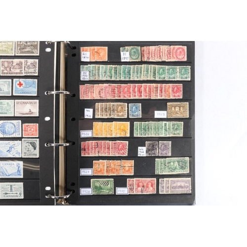 627 - Stamp collection held across 17 albums to include CANADA, AUSTRALIA, SOUTH AFRICA, NEW ZEALAND, an a... 