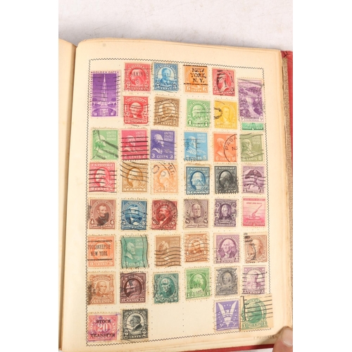 637 - Stamp collection held in The Movaleaf stamp containing mostly 20th century used stamps including muc... 