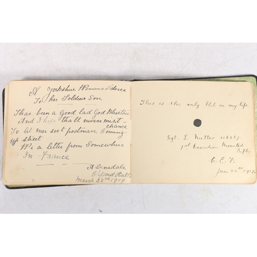 641 - Autograph album belonging to Margaret Nutter of Low Bentham dated 15th May 1915, entries include 106... 