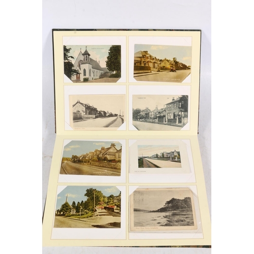 656 - A Victoria and Albert Museum postcard album containing postcards of Langbank, to include real photog... 