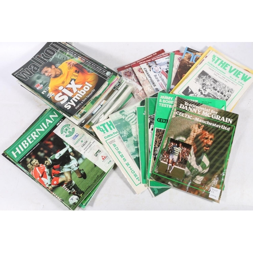 658 - Shoe box of football match day programmes, mostly Celtic to include testimonials including Jock Stei... 