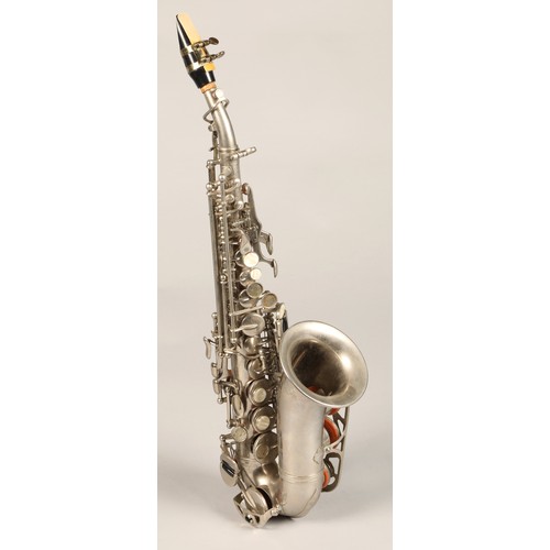 318 - Vintage Soprano Saxophone, engraved 13 on the side of bell in case