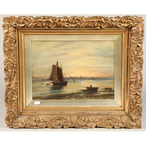 500 - Sam Bough R.S.A. R.S.W. (Scottish 1822-1878), Gilt framed oil on board, signed lower right, 