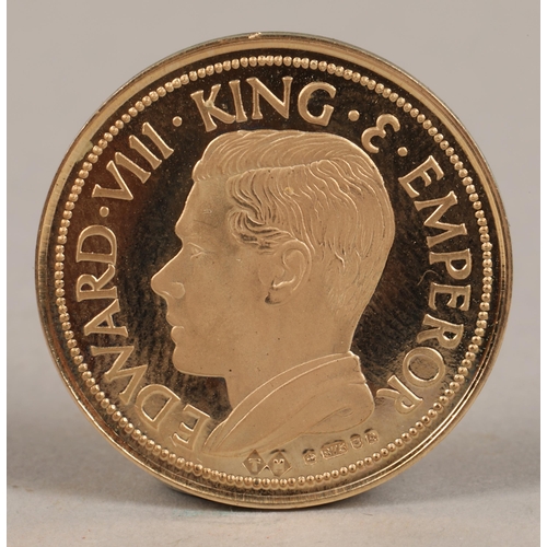 140 - 9ct gold Edward VIII sovereign, 1936, Straits Settlements, 4.74g