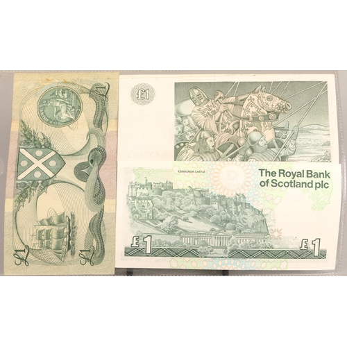 144 - Three Scottish £1 notes,