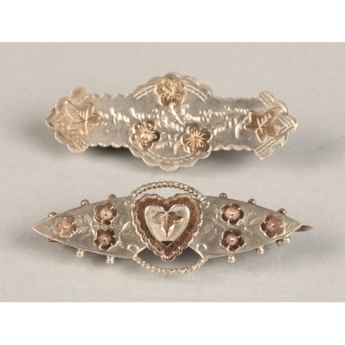 63 - Two silver brooches, Chester 1899 and Birmingham 1901, total weight 6.9g