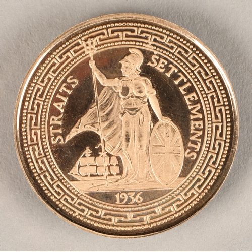 140 - 9ct gold Edward VIII sovereign, 1936, Straits Settlements, 4.74g