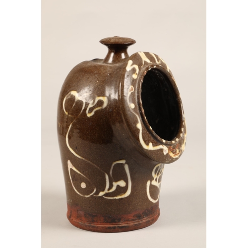 307 - Cumnock pottery slipware salt pig, 25 cm