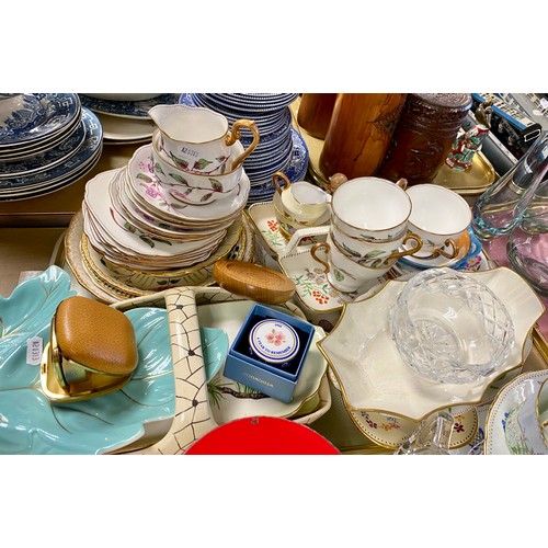 292 - Various ceramics including hand painted part tea set, Royal Winton, Hummel figure, Tuscan ware etc