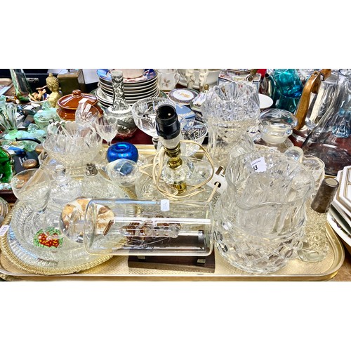 263 - Assorted crystal to include jugs, vases, bowls, bottled ship, etc 