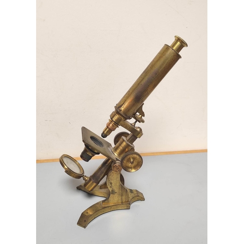 461 - A monocular microscope by James How, London, c1850, signed on the foot ''James How, 2 Foster Lane Lo... 