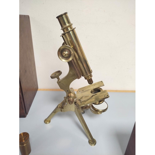 462 - A 19th century monocular microscope by Dollond of London c1880s signed on the foot ''Dollond London'... 