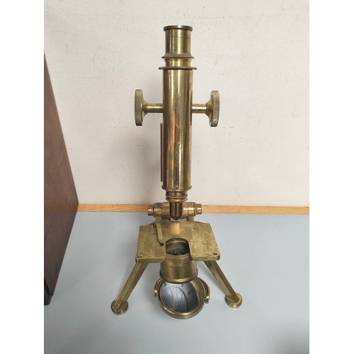 462 - A 19th century monocular microscope by Dollond of London c1880s signed on the foot ''Dollond London'... 