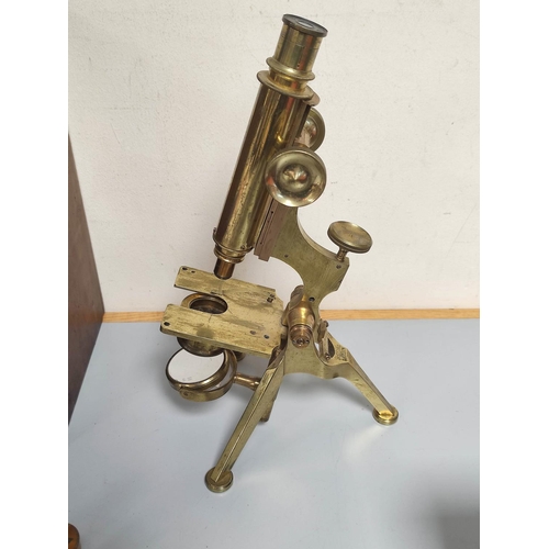 462 - A 19th century monocular microscope by Dollond of London c1880s signed on the foot ''Dollond London'... 