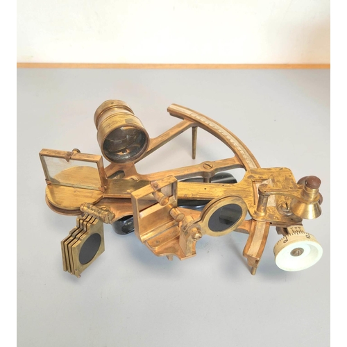 468 - Hughes & Son Limited London, cased military sextant no 34328 stamped with broad arrow.