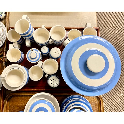 260 - Large collection of T.G Green Original Cornish Blue including Bread bin, Biscuit barrell, Pasta jar,... 