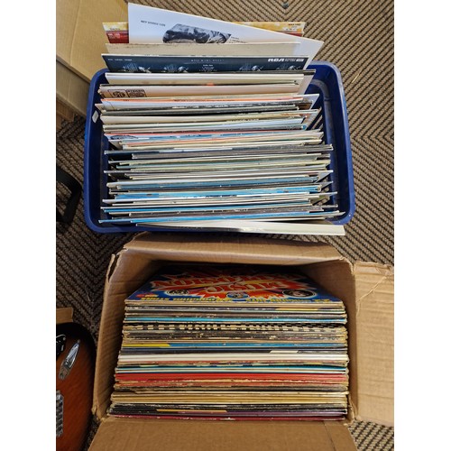 349 - Basket and box of LPs 