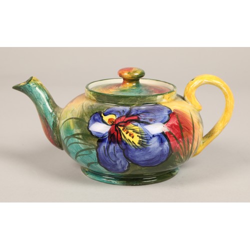 29 - Wemyss 'Iris' pattern tete-a-tete tea set including tea pot, two cups and saucers, creamer, dish and... 