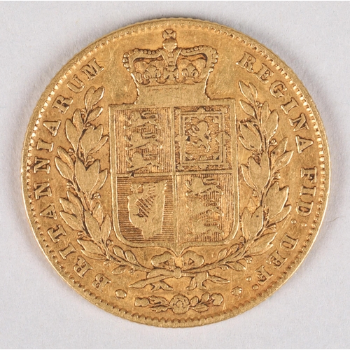 133 - Victorian gold sovereign 1847 (young head).