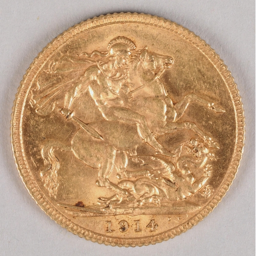 137 - George V gold sovereign 1914.