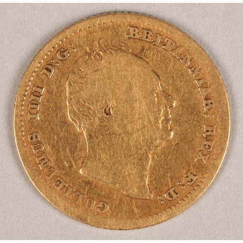 141 - William IV gold half sovereign 1835.