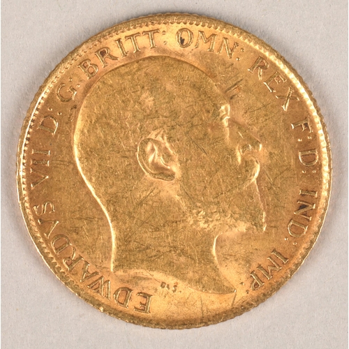 151 - Edward VII gold half sovereign 1909.