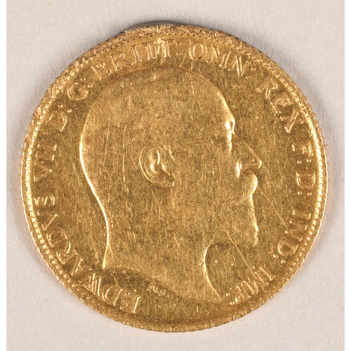 153 - Edward VII gold half sovereign 1908.