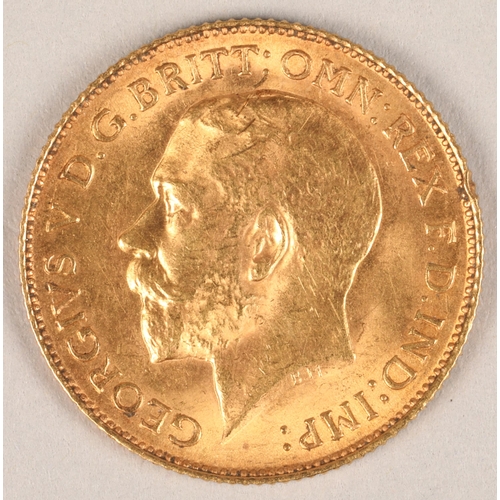 154 - George V gold half sovereign 1913.