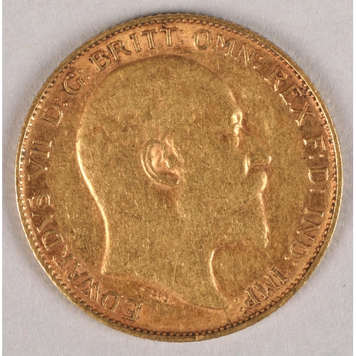 156 - Edward VII gold half sovereign 1902.