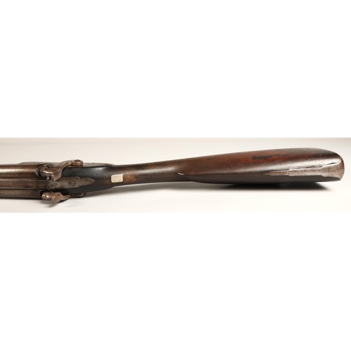 260 - 19th century Earl & Co percussion double barrel shotgun,116cm long.