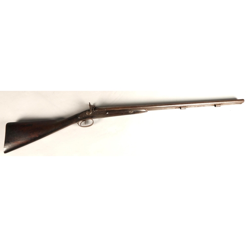 260 - 19th century Earl & Co percussion double barrel shotgun,116cm long.