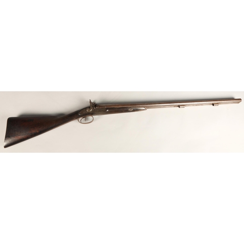 260 - 19th century Earl & Co percussion double barrel shotgun,116cm long.