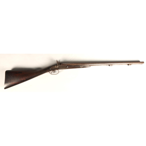 260 - 19th century Earl & Co percussion double barrel shotgun,116cm long.