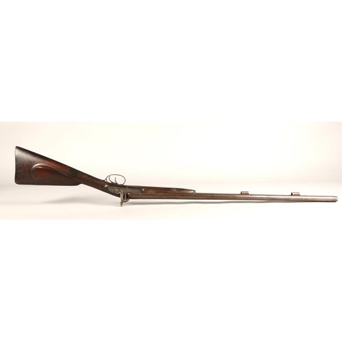 260 - 19th century Earl & Co percussion double barrel shotgun,116cm long.