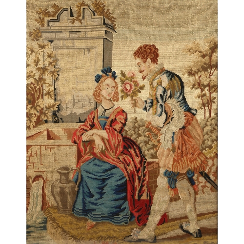 498 - 19th century framed tapestry 