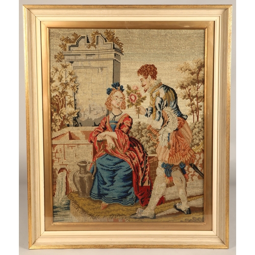 498 - 19th century framed tapestry 