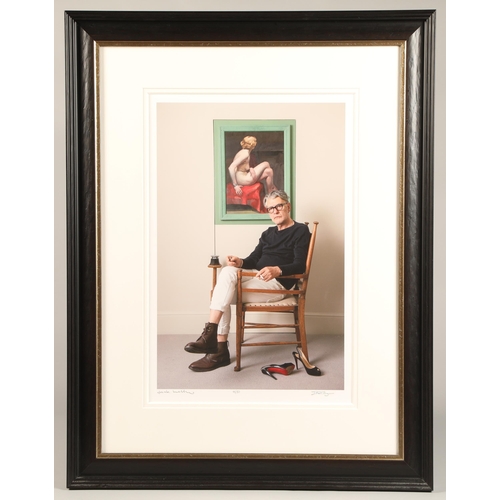 416 - Jack Vettriano OBE (Scottish born 1951) , framed limited edition photograph of the artist, signed lo... 