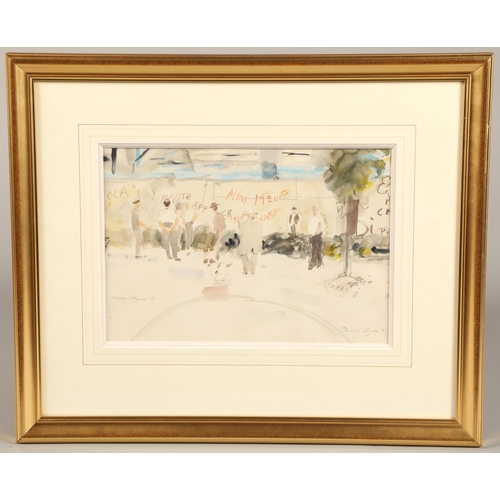 385 - Thora Clyne (Scottish 1937-2020) , framed watercolour, signed, dated(19)91,