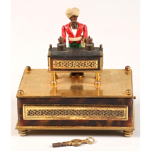 277 - A 19th century Little Conjurer Musical Automaton, in the form of a small bearded man standing behind... 