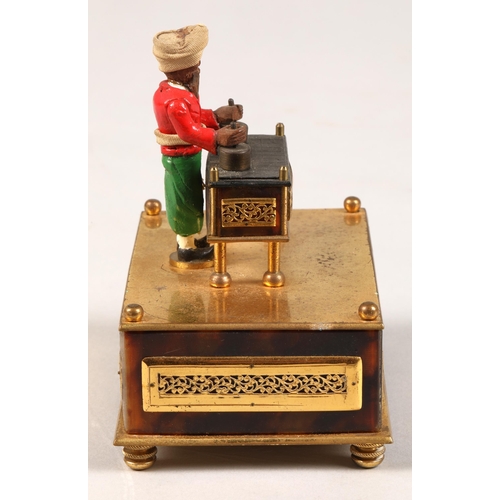 277 - A 19th century Little Conjurer Musical Automaton, in the form of a small bearded man standing behind... 