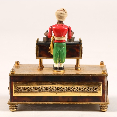 277 - A 19th century Little Conjurer Musical Automaton, in the form of a small bearded man standing behind... 