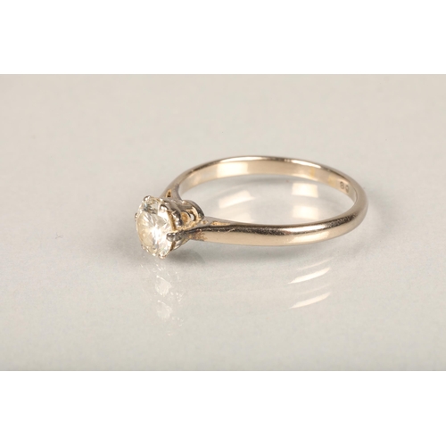 170 - 18ct yellow gold diamond solitaire engagement ring, the diamond approximately 1ct, ring size Q, 3g.