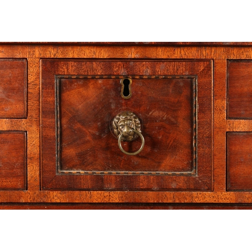 376 - Scottish apprentice mahogany chest of drawers, late 19th century, the four short drawers flanking de... 