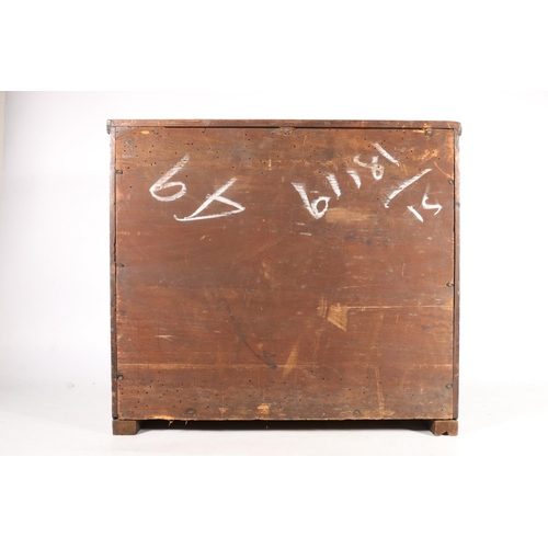 376 - Scottish apprentice mahogany chest of drawers, late 19th century, the four short drawers flanking de... 