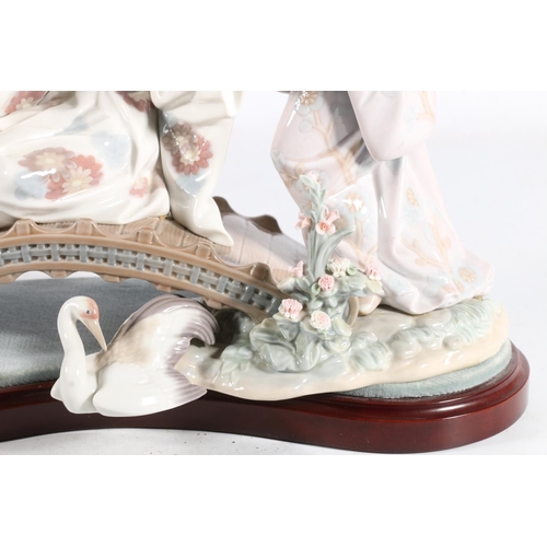 Lladro figurine, 'Springtime in Japan', of two Geishas on Lladro figurine, 'Springtime in Japan', of two Geishas on