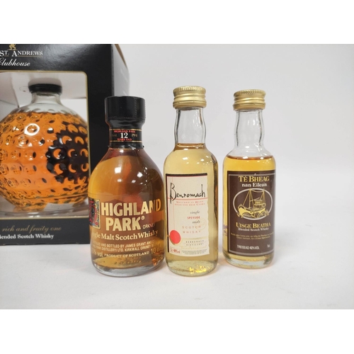 21 - Old St Andrews clubhouse blended Scotch whisky, 50cl, 40% vol, boxed, with four malt whisky miniatur... 