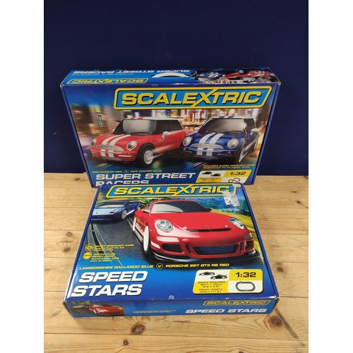 120 - Two boxed Scalextric sets to include Speed Stars Lamborghini Gallardo and Porsche 997 set C1243, and... 