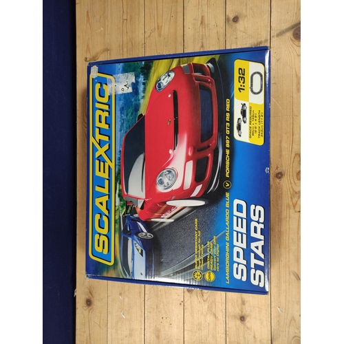 120 - Two boxed Scalextric sets to include Speed Stars Lamborghini Gallardo and Porsche 997 set C1243, and... 